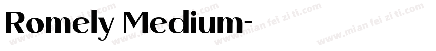 Romely Medium字体转换
